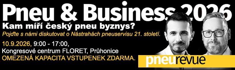 Pneu & Business 2026 – Kam míří český pneu byznys? čtvrtek 10. září 2026, 9:00–17:00, Kongresové centrum FLORET, Průhonice